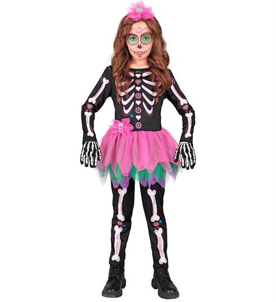 Grote foto halloween kostuum gekleurd meisje skelet verzamelen overige verzamelingen