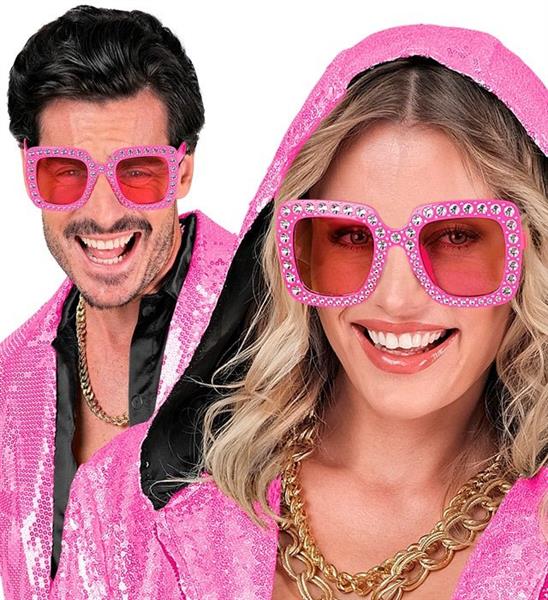 Grote foto roze bril met glitters verzamelen overige verzamelingen