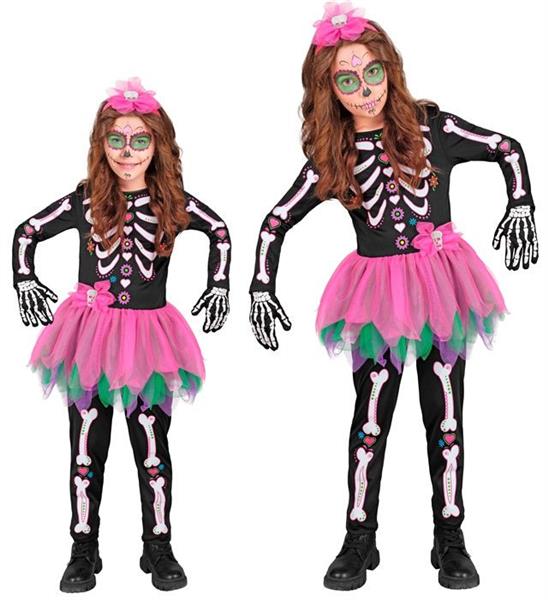 Grote foto halloween kostuum gekleurd meisje skelet verzamelen overige verzamelingen