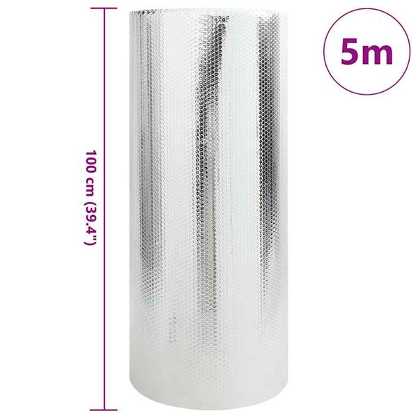 Grote foto vidaxl radiatorfolie zilver 5 x 1 m polyetheen doe het zelf en verbouw sanitair