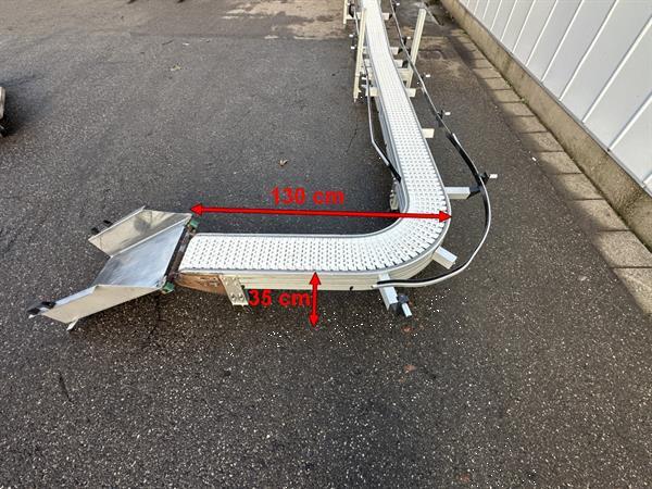 Grote foto fs solutions bochtband met modulaire band 725 bocht 90 breedte19 cm agrarisch transportbanden