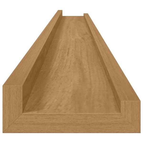 Grote foto vidaxl wandplank met plank 4 pcs bruin 115 x 9 x 3 cm bewerkt hout huis en inrichting woningdecoratie