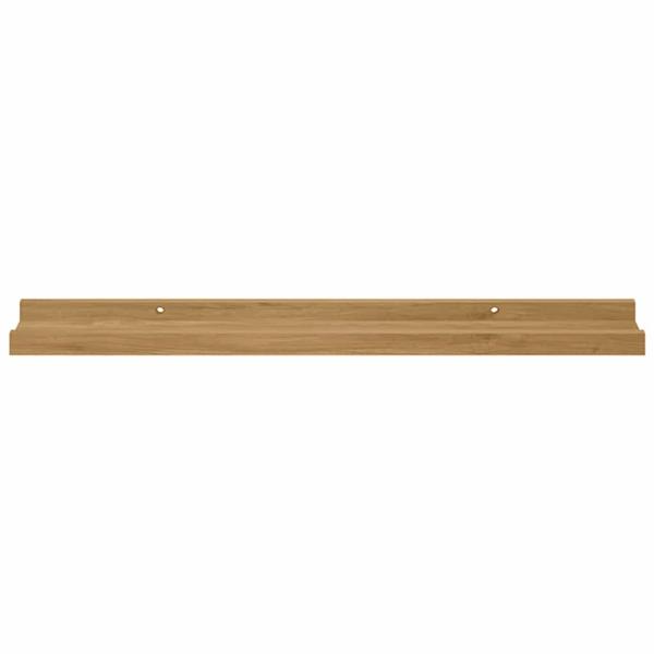 Grote foto vidaxl wandplank met plank 2 pcs bruin 60 x 9 x 3 cm bewerkt hout huis en inrichting woningdecoratie