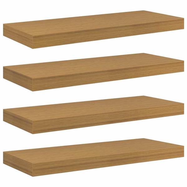 Grote foto vidaxl wandplank met opslag 4 pcs beige 50 x 23 x 4 cm bewerkt hout huis en inrichting woningdecoratie
