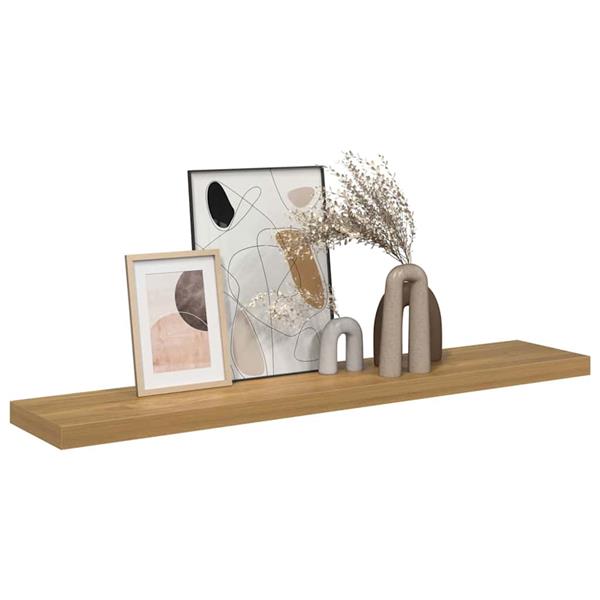 Grote foto vidaxl wandplank wandgemonteerd bruin 120 x 23 5 x 4 cm bewerkt hout huis en inrichting woningdecoratie
