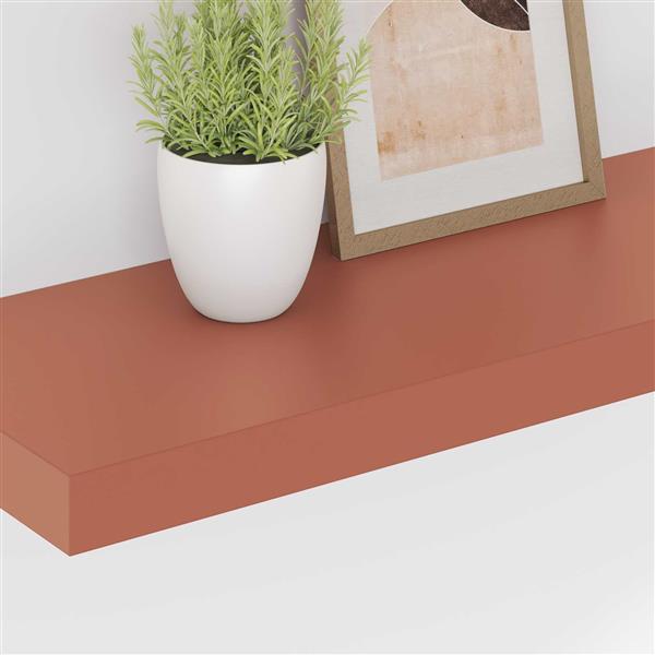 Grote foto vidaxl wandplank wandgemonteerd rood 50 x 23 x 4 cm bewerkt hout huis en inrichting woningdecoratie
