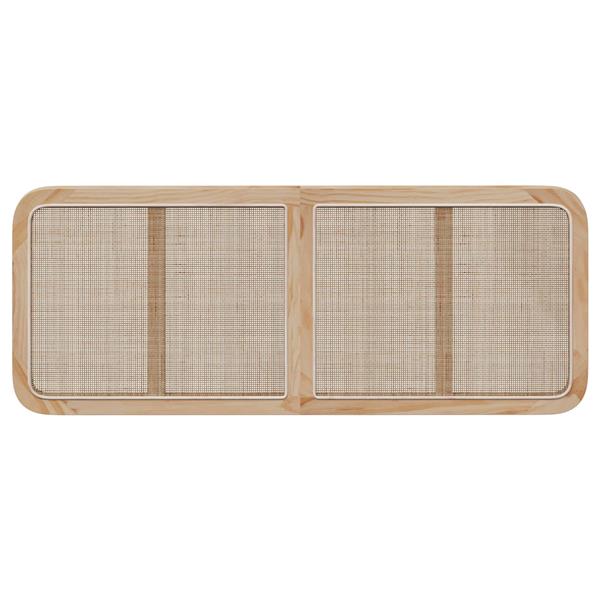 Grote foto vidaxl hoofdbord met hoofdeinde naturel 140 x 55 x 3 cm rattan antiek en kunst stoelen en banken