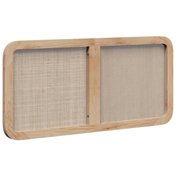 Grote foto vidaxl hoofdbord met hoofdeinde naturel 120 x 55 x 3 cm rattan antiek en kunst stoelen en banken