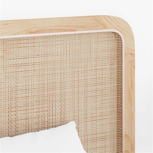 Grote foto vidaxl hoofdbord met hoofdeinde naturel 100 x 55 x 3 cm rattan antiek en kunst stoelen en banken