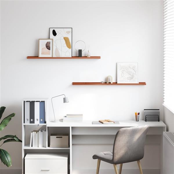 Grote foto vidaxl wandplank met plank 2 pcs rood 100 x 9 x 3 cm bewerkt hout huis en inrichting woningdecoratie