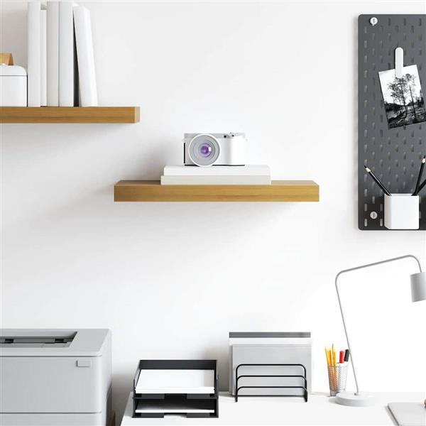 Grote foto vidaxl wandplank wandgemonteerd bruin 50 x 23 x 4 cm bewerkt hout huis en inrichting woningdecoratie