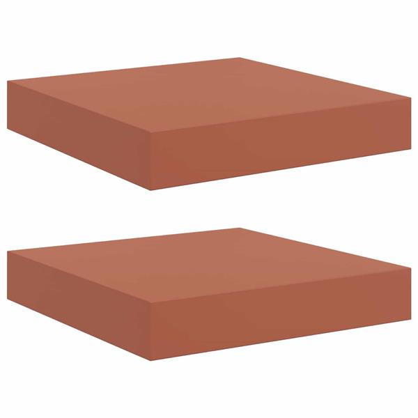 Grote foto vidaxl wandplank met opslag 2 pcs rood 23 x 23 5 x 4 cm bewerkt hout huis en inrichting woningdecoratie