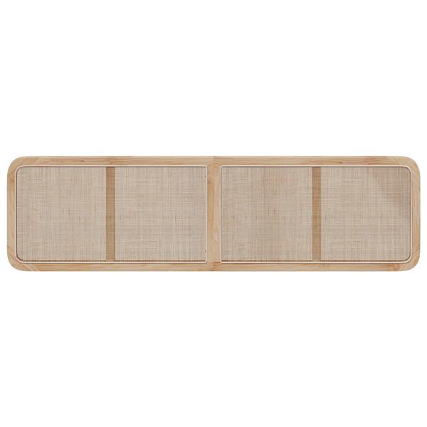 Grote foto vidaxl hoofdbord met hoofdeinde naturel 200 x 55 x 3 cm rattan antiek en kunst stoelen en banken