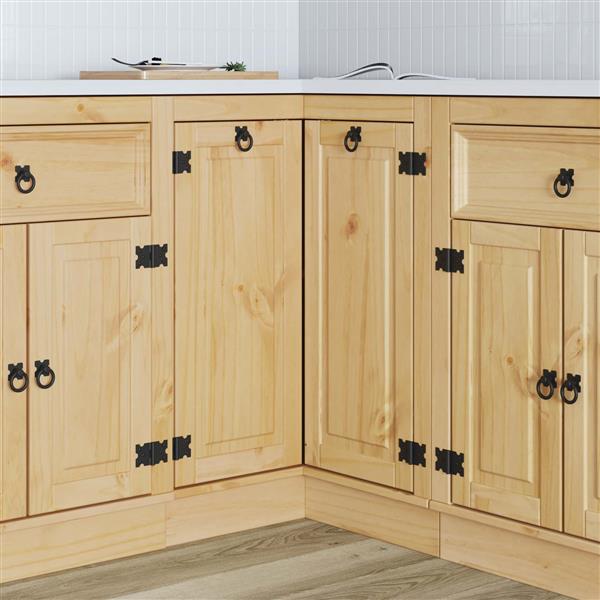 Grote foto vidaxl kast met plank honing 60 x 32 x 40 cm massief grenenhout huis en inrichting keukens