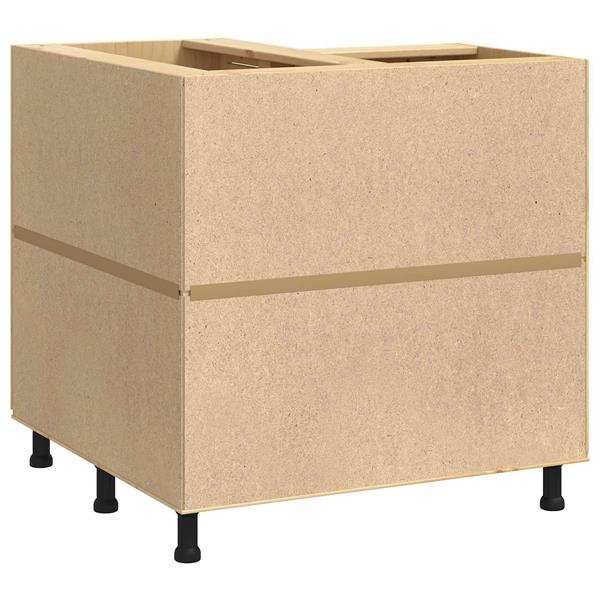 Grote foto vidaxl kast met plank honing 60 x 32 x 40 cm massief grenenhout huis en inrichting keukens