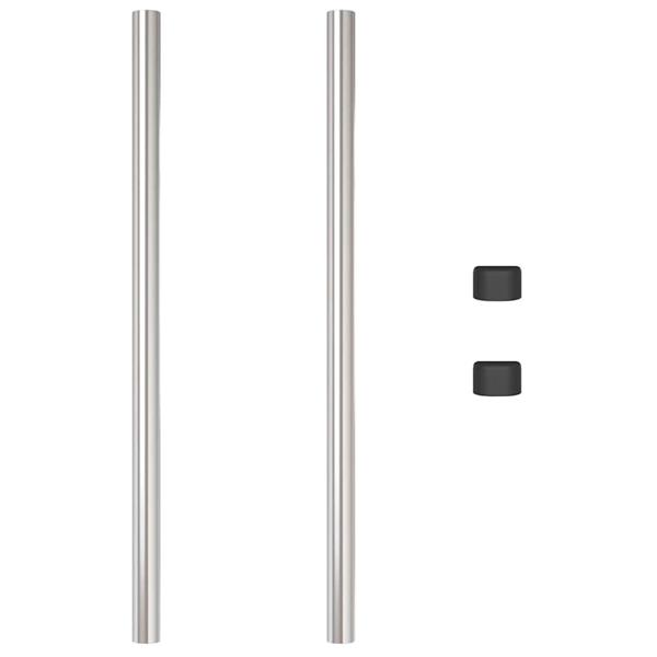 Grote foto vidaxl hekpalen 2 pcs zilver 120 cm poedergecoat staal tuin en terras overige tuin en terras