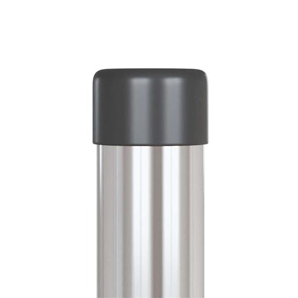 Grote foto vidaxl hekpalen 2 pcs zilver 120 cm poedergecoat staal tuin en terras overige tuin en terras