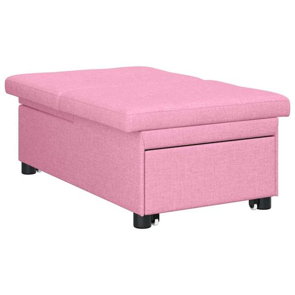 Grote foto vidaxl sofa bed roze 194 x 67 x 37 cm stof huis en inrichting bankstellen