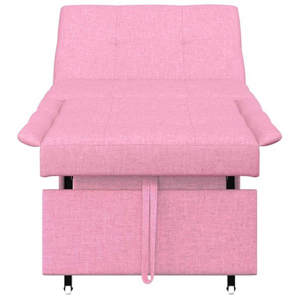 Grote foto vidaxl sofa bed roze 194 x 67 x 37 cm stof huis en inrichting bankstellen