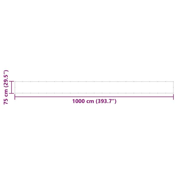 Grote foto vidaxl balkonscherm oranje 75x1000 cm 100 polyester oxford tuin en terras overige tuin en terras