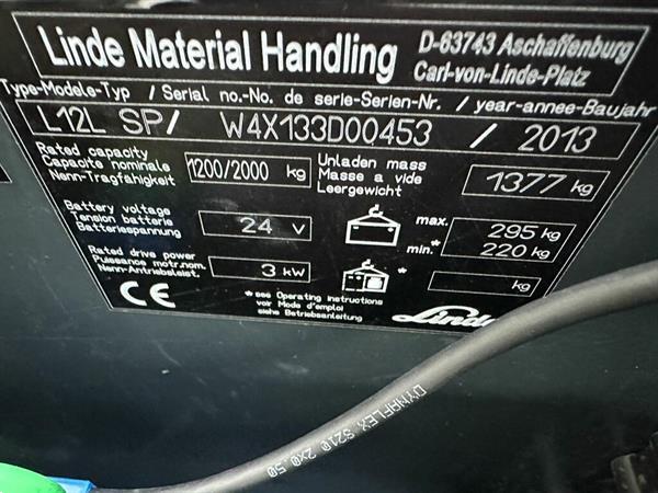 Grote foto vs 22491 elektrische duo meerijdstapelaar linde l12lsp 133 doe het zelf en verbouw hefwerktuigen