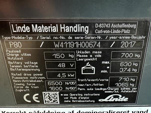 Grote foto vs 22492 elektro caravan trekker linde p80 bj2017 doe het zelf en verbouw electrotrekkers