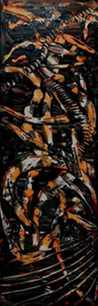 Grote foto kunsthandel gennep orange explosion antiek en kunst abstract