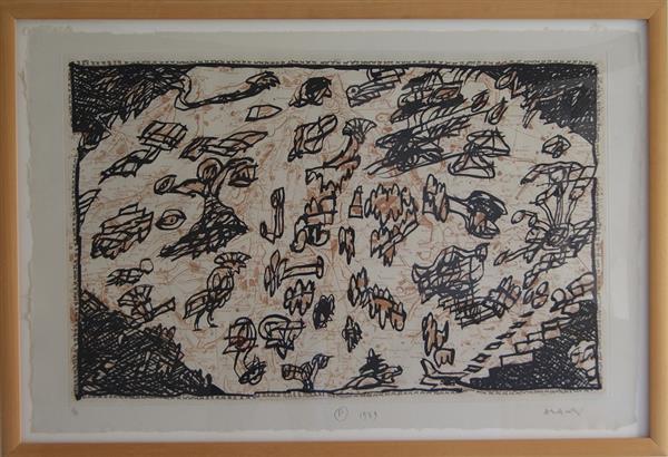 Grote foto gevraagd alechinsky schilderijen en etsen antiek en kunst etsen en gravures