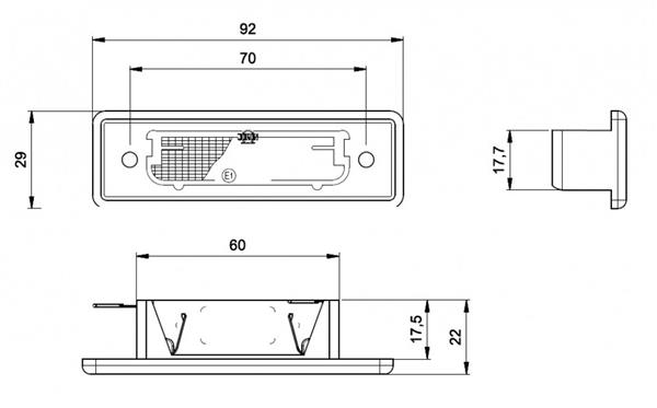 Grote foto jokon kentekenverlichting k570 inbouw links 12 24v caravans en kamperen caravan accessoires