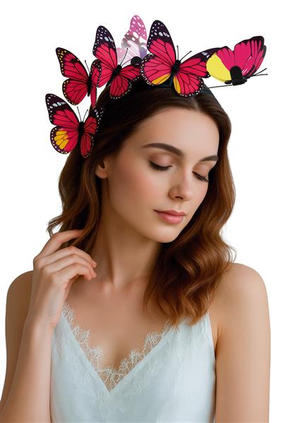 Grote foto vlinder haarband zwart roze verzamelen overige verzamelingen