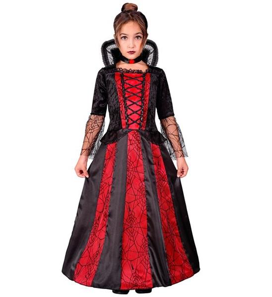 Grote foto halloween jurk rood zwart meisje vampier lang verzamelen overige verzamelingen