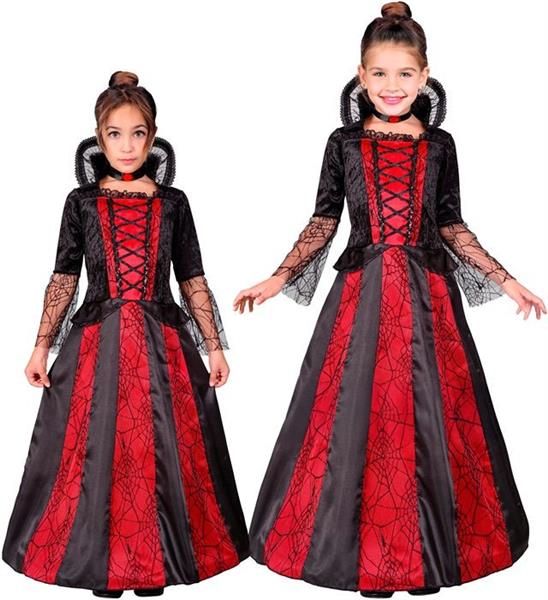 Grote foto halloween jurk rood zwart meisje vampier lang verzamelen overige verzamelingen