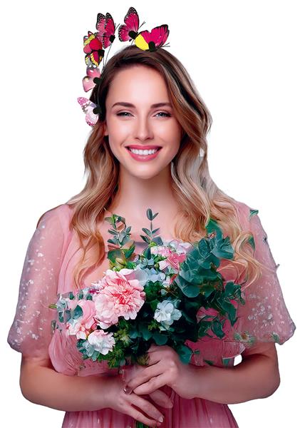 Grote foto vlinder haarband zwart roze verzamelen overige verzamelingen