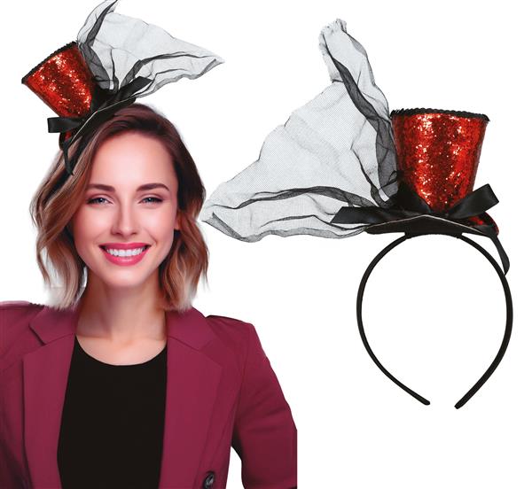 Grote foto hoed bucket hat rood zwart glitters verzamelen overige verzamelingen