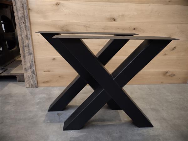 Grote foto kruispoot onderstel set 2st koker 10x10cm doe het zelf en verbouw hout en planken