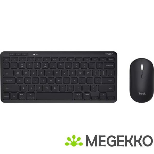 Grote foto trust lyra draadloos multi connect toetsenbord en muis azerty zwart computers en software overige computers en software
