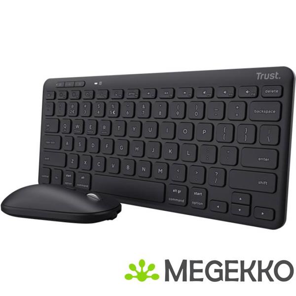 Grote foto trust lyra draadloos multi connect toetsenbord en muis azerty zwart computers en software overige computers en software
