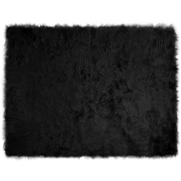 Grote foto vidaxl nep schapenvacht tapijt tafalla zwart 240 x 340 cm polyester huis en inrichting vloerbedekking en kleden