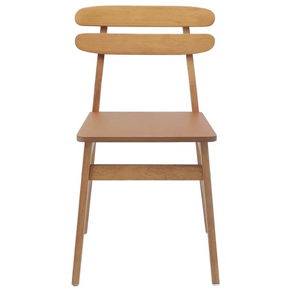 Grote foto vidaxl eetkamerstoel 2 pcs naturel massief rubberhout huis en inrichting stoelen