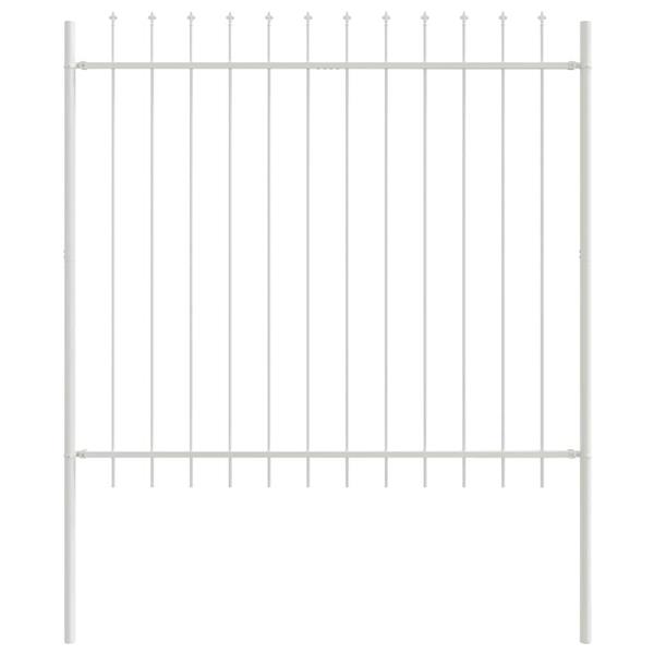 Grote foto vidaxl tuinhek wit 1 7 x 1 5 m poedercoating staal tuin en terras hekken en schuttingen