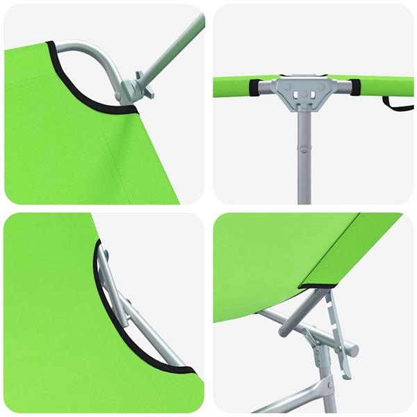 Grote foto vidaxl ligstoel 2 persoon 2 pcs groen 58 x 188 x 77cm stof tuin en terras tuinmeubelen