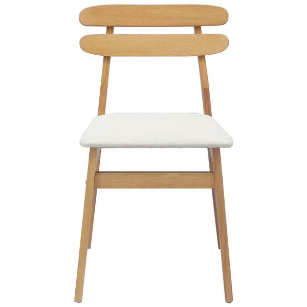 Grote foto vidaxl eetkamerstoel 2 pcs natuurlijk en licht massief rubberhout huis en inrichting stoelen