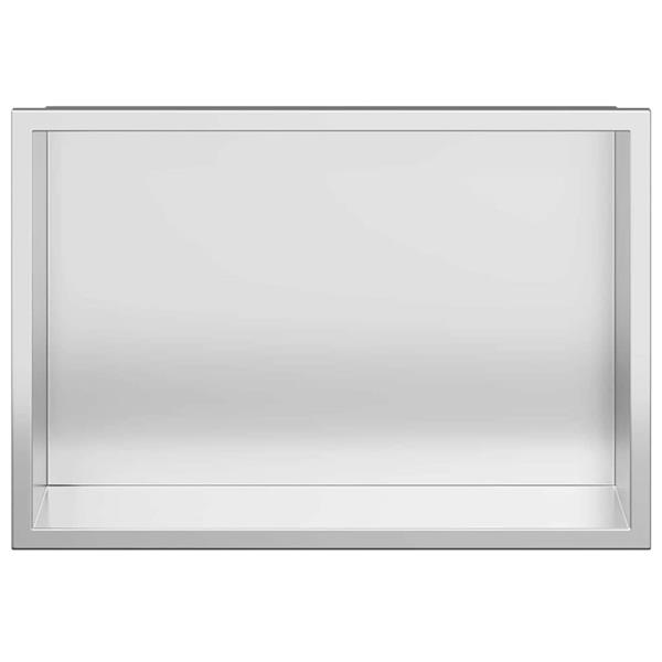 Grote foto vidaxl douche niche zilver 30 x 20 x 9.5 cm roestvrij staal huis en inrichting complete badkamers