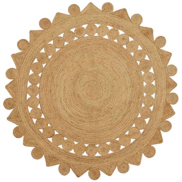 Grote foto vidaxl tapijt bruin 240 cm jute huis en inrichting vloerbedekking en kleden