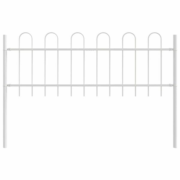 Grote foto vidaxl tuinhek wit 1 7 x 0 6 m poedercoating staal tuin en terras hekken en schuttingen