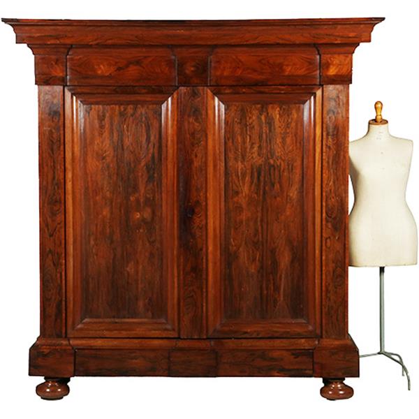 Grote foto grote pastoorskast in fabelachtig mooi palissander ca 1690 no.351945 antiek en kunst stoelen en banken