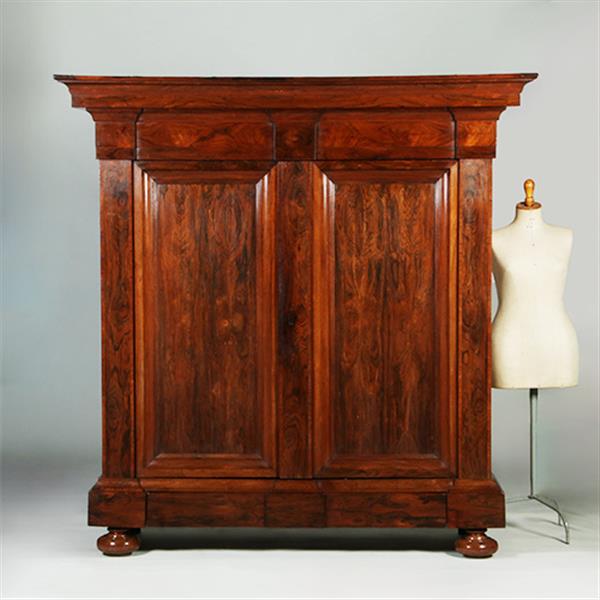 Grote foto grote pastoorskast in fabelachtig mooi palissander ca 1690 no.351945 antiek en kunst stoelen en banken
