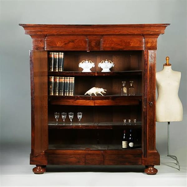 Grote foto grote pastoorskast in fabelachtig mooi palissander ca 1690 no.351945 antiek en kunst stoelen en banken