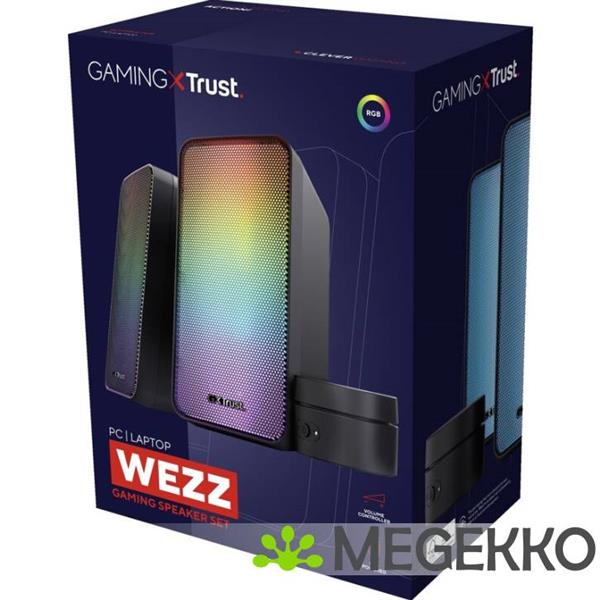 Grote foto trust gxt 611 wezz 2.0 pc speakerset rgb zwart computers en software overige computers en software