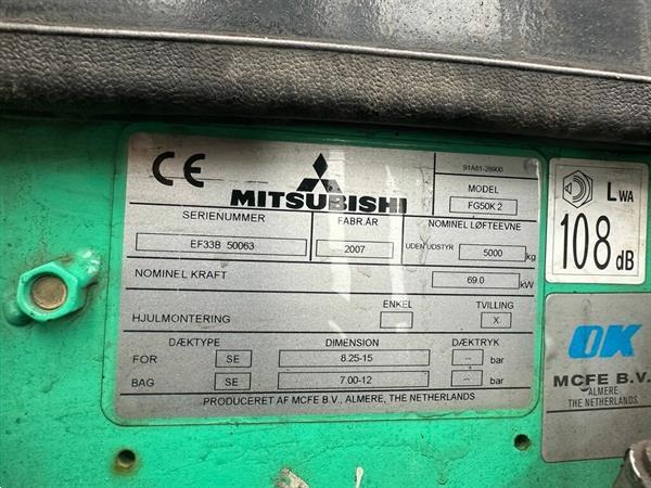 Grote foto vs 22526 lpg triplex 5tons heftruck mitsubishi fg50k 2 vorkenspreider agrarisch heftrucks